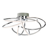 Firstlight LED Caprice 46.5cm Flush Ceiling Light Warm White 3000K in Chrome