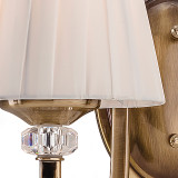 Firstlight Langham Style 2-Light Wall Light with On/Off Pull Cord Antique Brass and Cream Shades 2
