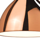 Firstlight Cafe Modern Style 25cm Pendant Light Copper and White Inner 2