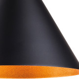 Firstlight Everest Modern Style 22cm Pendant Light Black and Gold Inner 2