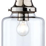 Firstlight Craft Elegant Style Jar-Shaped Pendant Light in Chrome and Clear Glass 2
