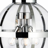 Firstlight Monroe Contemporary Style 3-Light Pendant Light in Chrome and Clear Glass
 2