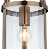 Firstlight Imperial Classic Lantern Style 18cm Pendant Light in Antique Brass and Clear Glass 2