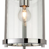 Firstlight Imperial Classic Lantern Style 18cm Pendant Light in Chrome and Clear Glass 2