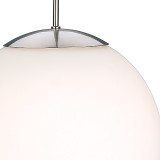 Firstlight Globe Art Deco Style 35cm Pendant Light in Chrome and Opal Glass 2