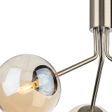 Firstlight Montana Contemporary Style 3-Light Pendant Light in Antique Brass and Amber Glass 2