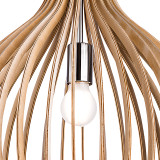 Firstlight Cadiz Modern Style Sculptured 46cm Pendant Light Natural Wood 2