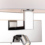 Firstlight Webster Contemporary Style LED 2-Light Wall Light 1W Warm White Chrome and Cream Shade 2