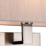 Firstlight Raffles Contemporary Style Wall Light Brushed Steel and Oyster Shade 2