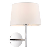 Firstlight Seymour Contemporary Style Wall Light with On/Off Switch Chrome and Cream Shade 1