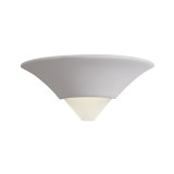 Firstlight Ceramic Paintable Style 350mm Wall Up/Down Light in Unglazed and Acid Glass