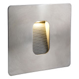 Firstlight LED Square Wall and Step Light 3W Warm White Stainless Steel 1