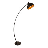 Firstlight Lotus Classic Style Floor Lamp with On/Off Switch Black and Gold Leaf Inner 1