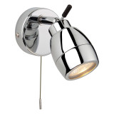 Firstlight Marine Wall Spotlight with On/Off Pull Cord in Chrome