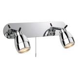 Firstlight Marine Modern Style 2-Light Wall Spotlight with On/Off Pull Cord Chrome 1