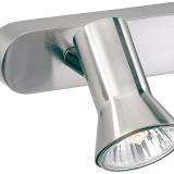 Firstlight Magnum Modern Style 2-Light Wall Spotlight Brushed Steel 2