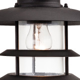 Firstlight Austin Scandi Style Lantern in Black and Clear Glass 2