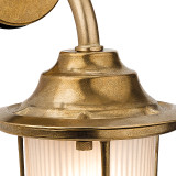 Firstlight Nautic Classic Marine Style 30cm Lantern in Solid Brass and Frosted 2