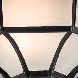 Firstlight Lantern Traditional Style 6-Panel Ceiling Light in Black and Opal 2