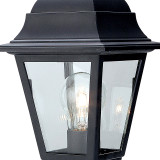 Firstlight Oslo Anti-Corrosion Style Pillar Post Light in Black and Clear Glass 2