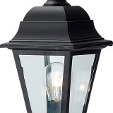 Firstlight Oslo Anti-Corrosion Style Post Lantern in Black and Clear Glass 2