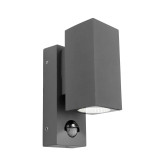 Firstlight LED Dino Outdoor Wall Up and Down Light PIR Sensor Cool White 4000K in Graphite