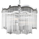 Firstlight Opera Art Deco Style Pendant Light in Chrome and Clear 1
