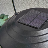 Zink HORDEN LED Solar Hanging Wall Lantern Black 2