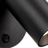 Firstlight Max Adjustable Wall Wall Spotlight with On/Off Switch in Black 2