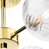 Firstlight Garrick 3-Light Semi-Flush Ceiling Light Clear in Brass 2