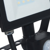 Phoebe LED Floodlight 10W Atlas-Mini PIR Sensor Cool White Black IP65 2