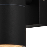 Zink LETO Outdoor Up and Down Wall Light Textured Black 2