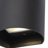 Zink MAUI 8W LED Outdoor Up and Down Wall Light Black 2