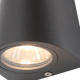Zink SKYE Outdoor Double Cone Up and Down Wall Light Black 2