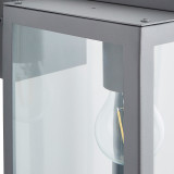 Zink HESTIA Outdoor Glass Panel Box Lantern Silver Image 2