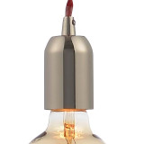 Inlight Dale E27 Pendant Cord Set Polished Nickel & Red 2