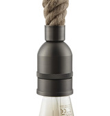 Inlight Napoli E27 Pendant Cord Set Pewter & Natural Rope Image 3