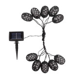 Smart Solar LED 2.7m Cool Flame String Light (Set of 10 Lights) Warm White Black Image 2