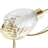 Spa Veria 3 Light Flush Ceiling Light Clear Glass and Satin Brass Image 3