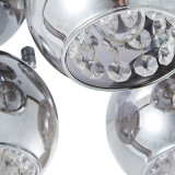 Spa Megara 3 Light Flush Ceiling Light Decorative Crystal Smoke Glass and Chrome Image 3