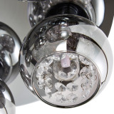 Spa Megara 5 Light Flush Ceiling Light Decorative Crystal Smoke Glass and Chrome Image 3