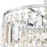 Spa Belle 3 Light Semi-Flush Chandelier Crystal Glass and Chrome Image 2