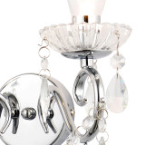 Spa Vela 2 Light Wall Light Crystal Glass and Chrome Image 2