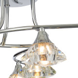 Spa Reena 6 Light Flush Ceiling Light Clear Glass and Chrome 2