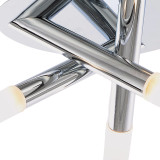 Spa Crux 3 Light Tubular Ceiling Light Frosted Glass and Chrome 2