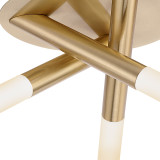 Spa Crux 3 Light Tubular Ceiling Light Frosted Glass and Satin Brass 2