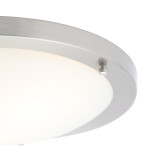 Spa 310mm Delphi LED Flush Ceiling Light 18W Cool White Opal Glass and Satin Nickel Image 3
