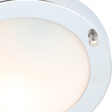 Spa 180mm Delphi Flush Ceiling Light Opal Glass and Chrome 2