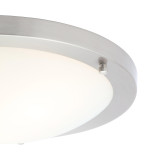 Spa 310mm Delphi Flush Ceiling Light Opal Glass and Satin Nickel Image 2