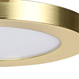 Spa 164mm Tauri LED Flush Ceiling Light Ring Satin Brass 2